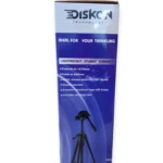 Tripode Diskon 3560 negro, liviano y compacto, ideal para viajes. Extensible hasta 1675mm.