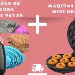 Molde de silicona x6 para mini donas y maquina - optimizas tus preparaciones en pocos minutos - Imagen 2