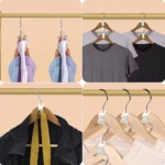 Ganchos ahorradores de espacio para colgar ropa en perchero, 4 usos distintos.