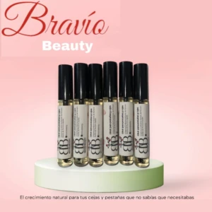 Serum Elixir Pestañas y Cejas Bravío, 6 envases con aplicador, aceites esenciales para crecimiento natural.