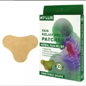 Parche para el dolor cervical de forma anatómica color piel, caja de 10 parches Hyllis herbal.