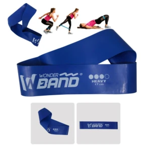 Banda de ejercicio Wonder Band azul, nivel pesado 17 lbs, para entrenamiento.