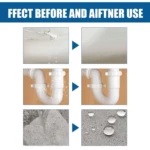 Comparativo de Silicona Impermeable 300ml sellando filtraciones en techos, tuberías y superficies de concreto con efecto hidrofóbico antes y después.