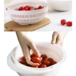 Set x2 colador escurridor blanco para lavar y escurrir tomates y otras frutas.