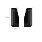 Set x2 soportes universales negros adhesivos para smartphone, con textura, de 6.5cm de alto.