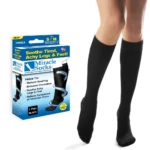 Medias de compresión Miracle Socks negras unisex talla S/M, ayudan a reducir hinchazón y mejorar circulación.