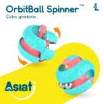 Set x2 Orbitall Spinner, cubo giratorio azul y rosa con bolitas metálicas, para alivio de estrés.