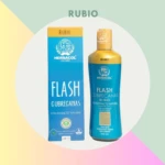 Caja y botella RUBIO Flash Cubre Canas Herbacol 240 ml, cubre canas con extracto natural.