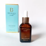 Serum Bioaqua hidratante y reparador en frasco ámbar con caja azul turquesa.