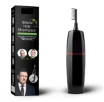Shampoo negro para cabello con aplicador tipo peine, ideal para teñir rápido.