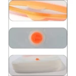 Set de 2 bolsas herméticas naranjas para alimentos, una con selector de días y otra lisa.