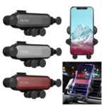 Set x2 soportes para celular de auto en gris, negro y rojo. Diseño moderno y funcional para ventilaciones.