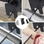 Adaptador sierra reciprocante para madera, metal y hueso, con accesorios.