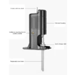 Sierra de mesa para madera y metal, accesorio con mango, hoja reemplazable y carcasa a prueba de caídas.