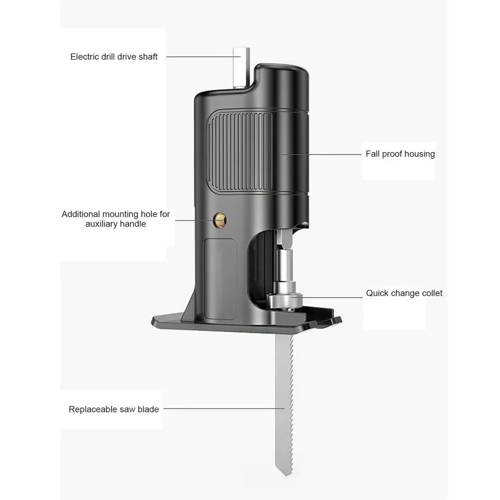 Sierra de mesa para madera y metal, accesorio con mango, hoja reemplazable y carcasa a prueba de caídas.