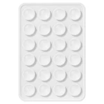 Set x3 soportes tripode celular adhesivo blanco con chupas para apoyo.