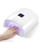 Lámpara UV/LED blanca recargable 48W secando uñas con luz púrpura, temporizador digital 88.