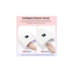 Lámpara UV/LED recargable de 48W, con sensor infrarrojo, demostración de uso para manicure.