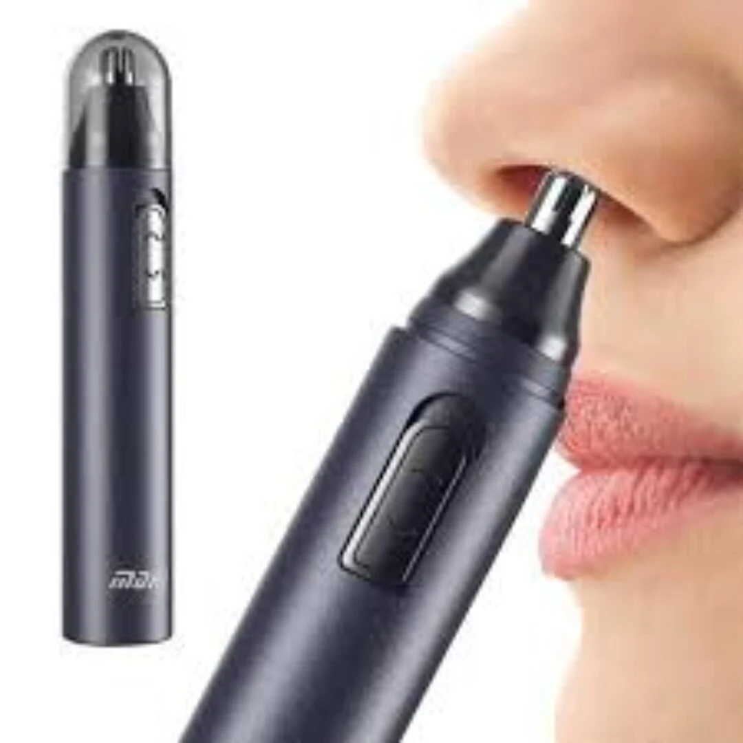 Set x2 depilador de nariz y oídos para hombre, color azul oscuro, diseño ergonómico, uso práctico.