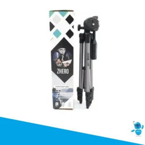 Trípode profesional Zhero Z-2111 gris plegable para celular, con caja.