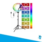 Aro de Luz LED RGB 26cm con Trípode - Mejora tus contenidos y proyectos creativos - Imagen 2