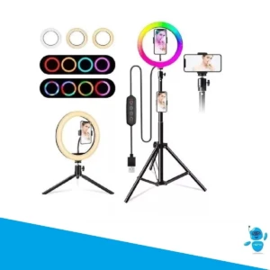Aro de Luz LED RGB 26cm con Trípode - Mejora tus contenidos y proyectos creativos
