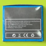 Caja de linterna minera acuática con especificaciones: 5 horas, 3W, 320 lúmenes, LED CREE 10W, 3 pilas AAA.