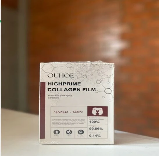 OUHOE Highprime Collagen Film: mascarilla facial de colágeno para frente y mejillas con suero.