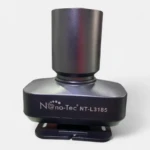 Linterna frontal Nanotec NT-L3185 metálica gris oscuro con clip de sujeción.