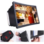 Amplificador 3D F2 para móviles, pantalla expandida con diseño plegable y soporte para celular.