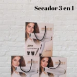Secador de cabello blanco 3 en 1 Mz-5918, ideal para peinados lisos y brillantes.