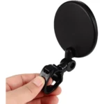Espejo retrovisor negro para bicicleta, con clip ajustable.