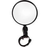 Espejo retrovisor para bicicleta, negro, con clip ajustable al manillar.