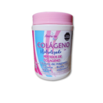Bote de colágeno hidrolizado en polvo con péptidos, curcuma, biotina y vitamina E.