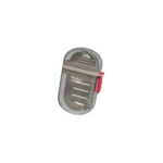 Set x2 portajabón transparente con tapa y clip rojo, marca bdo.