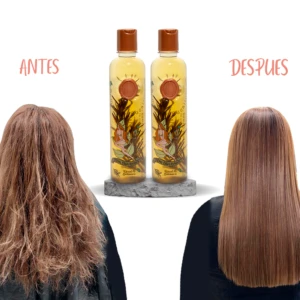 Comparativa cabello antes y después de usar Ritual Botanico Shampoo Romero y Eucali.