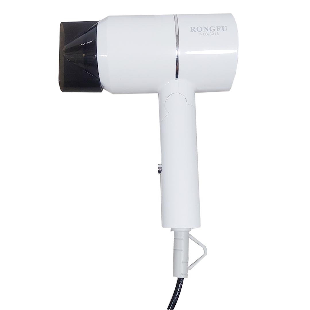 Secadora portátil blanca RONG FU MLS-3318 con boquilla concentradora.