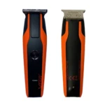 Recortadora VGR V-999 profesional naranja y negra, cuchillas de acero inoxidable.