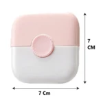 Peine de barba y cabello rosa y blanco con borde texturizado, medidas 7x7cm.