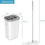 Trapeador con Sistema de Lavado y Secado con Repuestos - Limpia pisos sin esfuerzo y con manos libres - Imagen 4