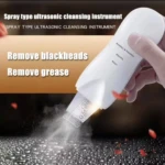 Limpiador facial ultrasónico blanco en spray, elimina puntos negros y grasa.