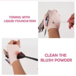 Guante para maquillador con textura para limpiar brochas de maquillaje, ideal para base y rubor.