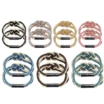 Cordones para cortina magnéticos de 6 colores: negro/dorado, plateado/rosa, dorado, rosa, azul/beige y turquesa/beige.