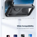 Soporte impermeable para ducha con ángulo de 60°, medidas 4.45x7.75x1.3in, compatible con celulares de 4-7".
