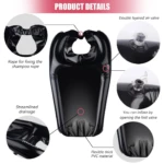 Lavacabezas inflable para adultos mayores y pacientes encamados - facilita el lavado de cabello sin derrames de agua - Imagen 2