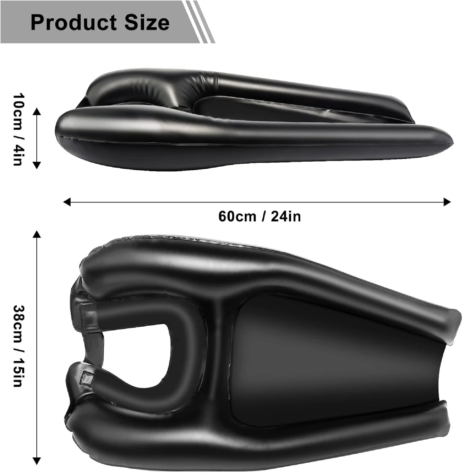 Lavacabezas inflable para adultos mayores y pacientes encamados - facilita el lavado de cabello sin derrames de agua