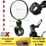Espejos redondos para moto o bici, con ajuste 180 y 360 grados, de 8cm de diámetro y 14cm de largo.