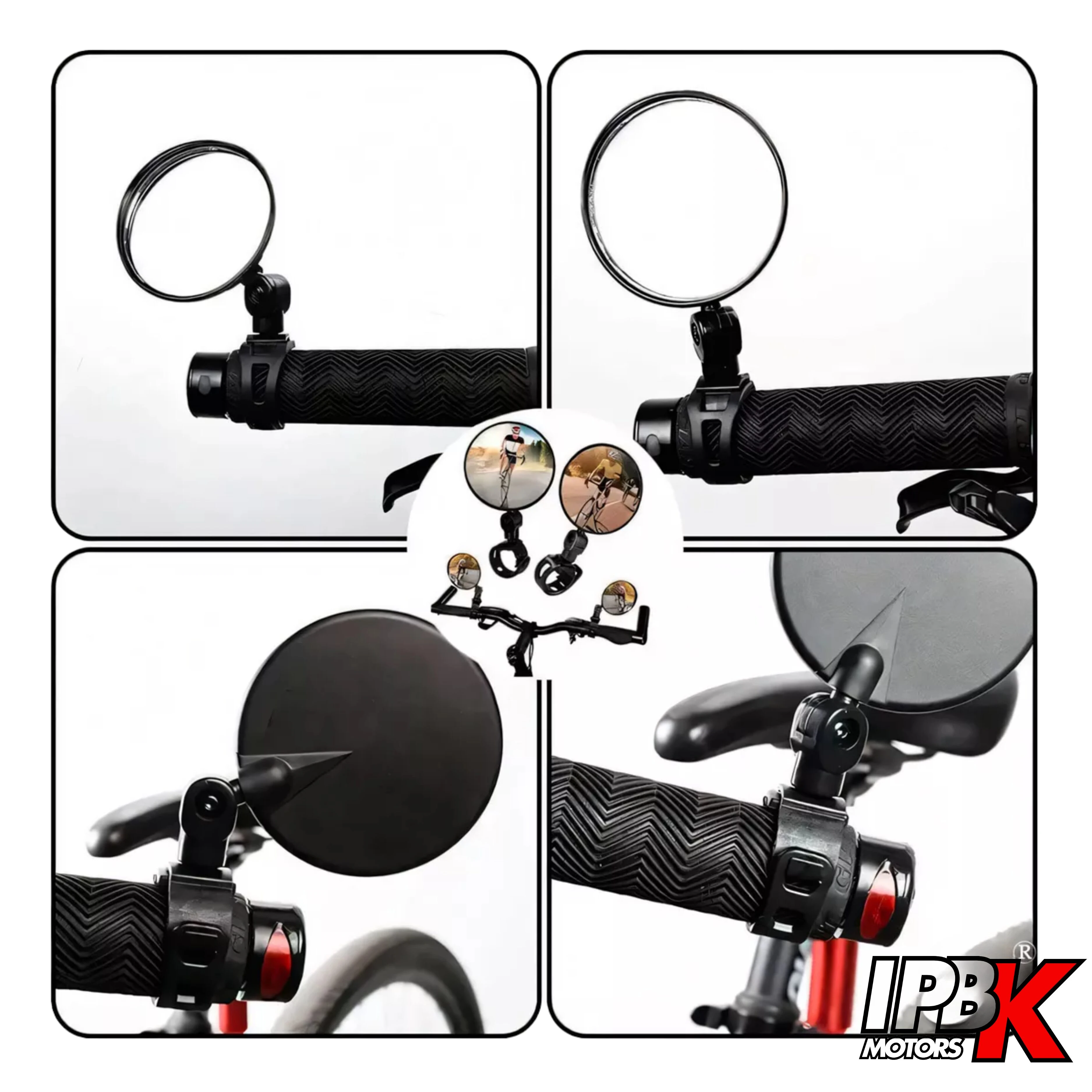 Set x2 espejos redondos para moto o bici.