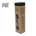 Trípode DK-3888 para celular y cámara, compacto, ligero, color gris, empaque.