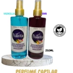 Perfume capilar Fluorita UVA y Vainilla en envase de 250ml.